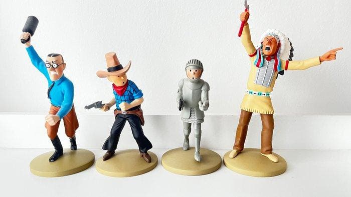 4 figurines Moulinsart, collection officielle - Tintin -, Livres, BD | Comics