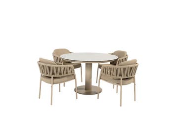 Taste by 4 Seasons Calma tuinset latte met Sarah tafel met, Nieuw