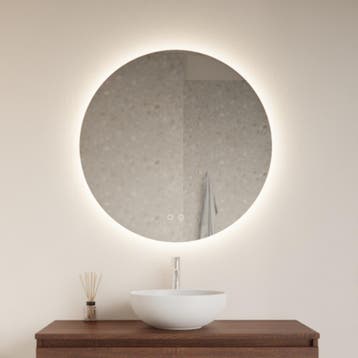 Spiegel Gliss Design Oko Rond LED Verlichting Incl., Ophalen of Verzenden, Bad