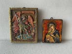 Icoon - Hout - Een paar orthodoxe iconen