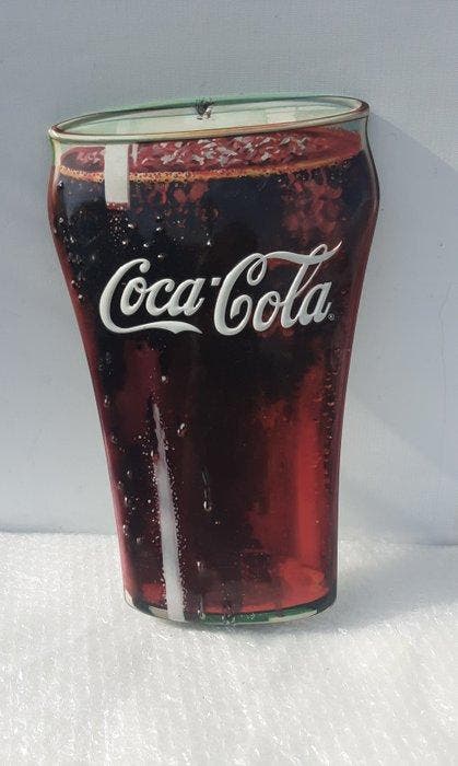 Coca-Cola - Reclamebord - Metaal, Antiek en Kunst, Antiek | Wandborden en Tegels