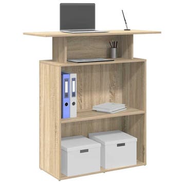 vidaXL Receptiebalie Sonoma Eiken 100x40x104 cm Bewerkt Hout, Huis en Inrichting, Verzenden, Nieuw