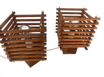 Tafellamp (2) - Hout, Antiek en Kunst
