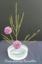 Schaal bowl Bicolor voor Ikebana zonder kenzan ca. 22 cm, Nieuw