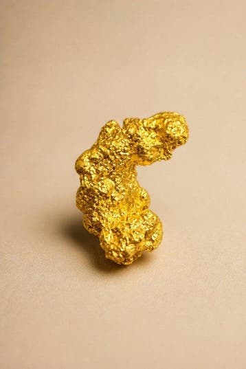Goud Goud nugget - Hoogte: 9.32 mm - Breedte: 6.41 mm- 1.32