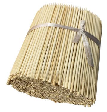 Set van 1000 korte bamboestokken (2,5 mm x 15 cm, aan één k, Verzenden, Nieuw