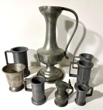 Themacollectie - Collection of 19th-century French pewter