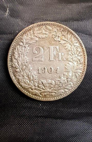 Zwitserland. 2 Francs 2x 1904 (Zonder minimumprijs), Postzegels en Munten