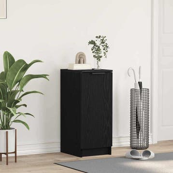 vidaXL Schoenenkast Zwart Eiken 29,5 x 35 x 70 cm Bewerkt, Verzenden