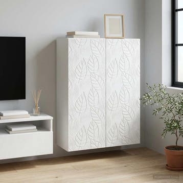 vidaXL Wandkast Wit 66 x 34,5 x 90 cm Bewerkt hout, Huis en Inrichting, Verzenden, Nieuw