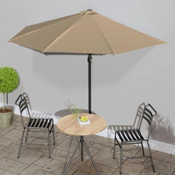 vidaXL Balkonparasol half met aluminium paal 300x155 cm, Verzenden