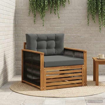 vidaXL Buiten Midden Sofa Naturel, Verzenden, Nieuw