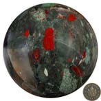 Fine Blood Stone Sphere Bol - Hoogte: 12.1 cm - Breedte: