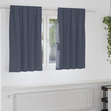 vidaXL Blackout Gordijnen met Ringen 2 st Antraciet 140 x, Verzenden