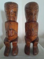 2 Grands Tiki Polynesië - Hout - Marquesas-eilanden - Tweede
