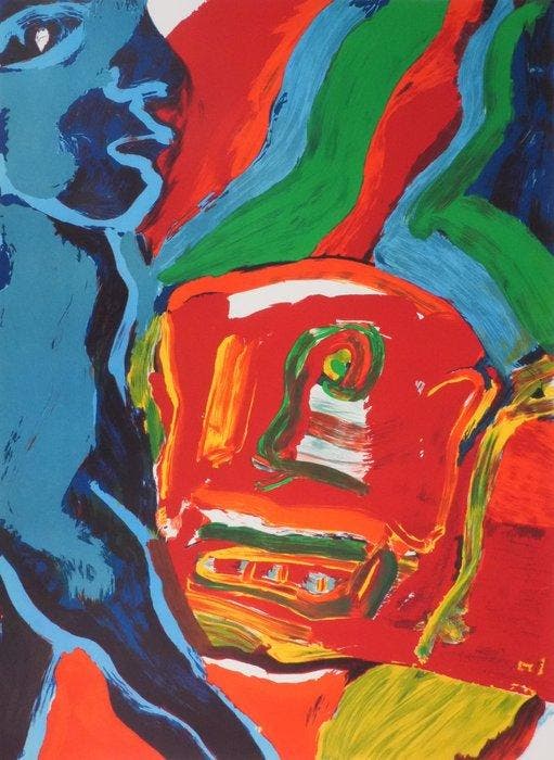 Bengt Lindström (1925-2008) - Personnages fauves, Antiquités & Art, Antiquités | Autres Antiquités
