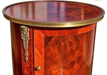 anonimo - Tafelstandaard - tafel drum - Mahonie