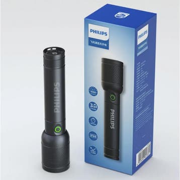 Zaklamp met Zoom - USB Oplaadbaar High Power LED Licht Zwart, Telecommunicatie, Verzenden, Nieuw