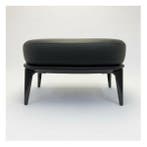 Bieden: Minotti Leslie Bergere Leather Poof - Aspen 26 - Bl, Ophalen of Verzenden