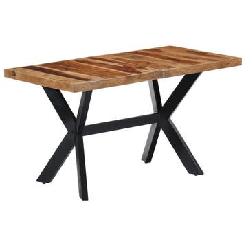 vidaXL Eettafel 140x70x75 cm massief acaciahout, Huis en Inrichting, Verzenden, Nieuw