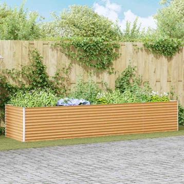 vidaXL Verhoogde plantenbak 390 x 100 x 68 cm Gegevens staal, Jardin & Terrasse, Verzenden