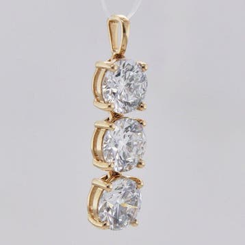 Zonder minimumprijs - Hanger - 14 karaat Geel goud - 2.16ct.