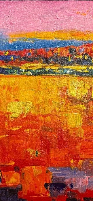 Nguyn Tùng Long - Derniers feux sur leau 60 80 cm