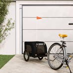 vidaXL Hondenfietstrailer oxford stof en ijzer zwart, Verzenden, Nieuw