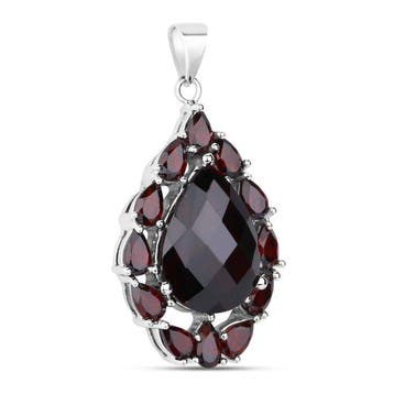 Hanger - 14 karaat Witgoud - 15.55ct. tw. Granaat -