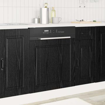 vidaXL Vaatwasserpaneel PORTO Zwart Eiken 60 x 1,5 x 57 cm, Verzenden