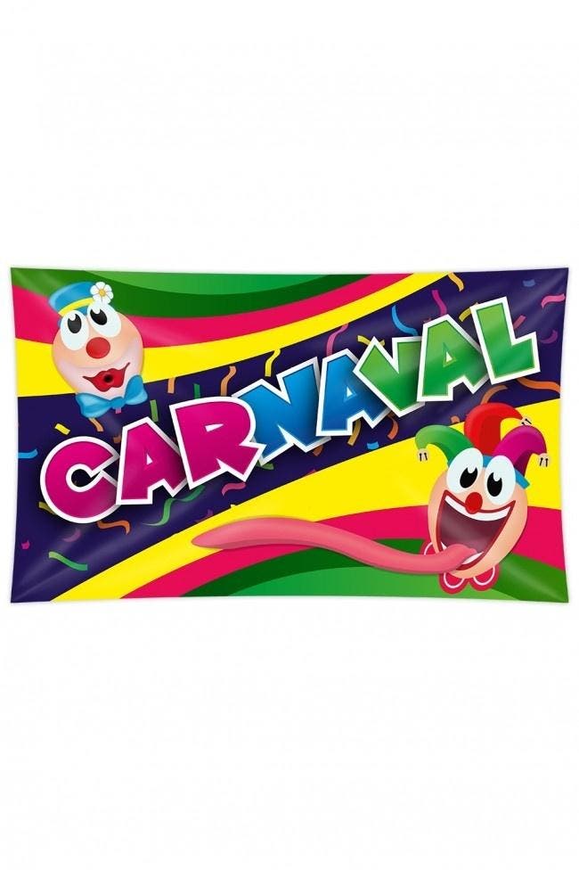 Gevelvlag Carnaval 90X150, Hobby en Vrije tijd, Feestartikelen, Nieuw, Verzenden