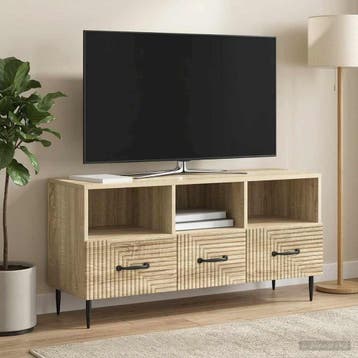 vidaXL TV Kast met lade Sonoma Eiken 102 x 34,5 x 50 cm, Verzenden, Nieuw