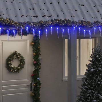 vidaXL Kerstverlichting ijspegels 200 blauwe LEDs 20 m, Diversen, Verzenden, Nieuw