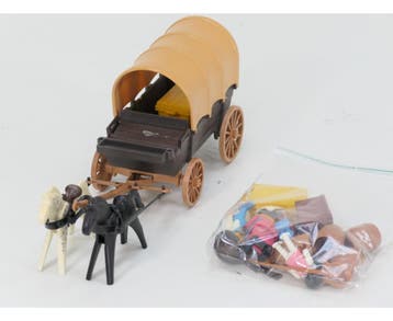 Playmobil 3278 Western huifkar 95% compleet #9588, Ophalen of Verzenden, Gebruikt
