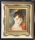 Scuola italiana (XX), firmato G. Barone - Ritratto di donna