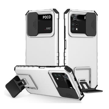 Xiaomi Poco M3 - Kickstand Hoesje met Camera Slide - Cover, Verzenden