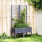 vidaXL Plantenbak met latwerk 80x40x142 cm polypropeen, Verzenden, Nieuw