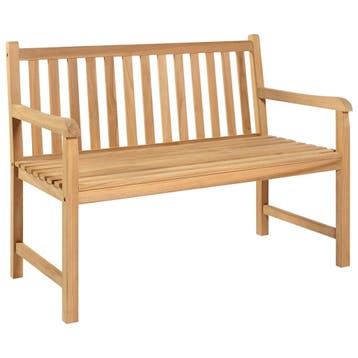 vidaXL Tuinbank 114 cm massief teakhout, Tuin en Terras, Verzenden, Nieuw