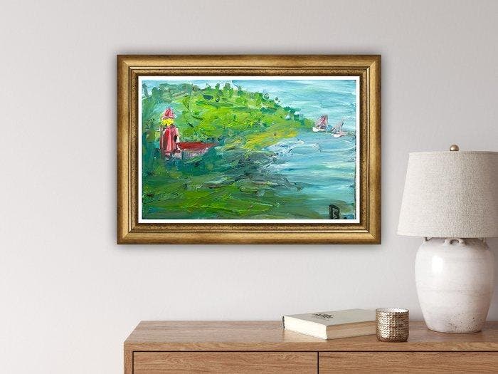 Danaux Julien (Artdanaux) (XX-XXI) - Paysage marin huile sur, Antiek en Kunst, Kunst | Schilderijen | Klassiek