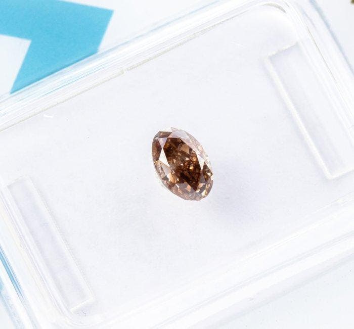 1 pcs Diamant (Natuurlijk gekleurd) - 0.53 ct - Ovaal -, Bijoux, Sacs & Beauté, Pierres précieuses