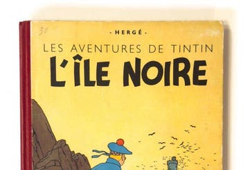 Tintin T6 - Lîle noire N&B (A18) - Première édition grande, Livres