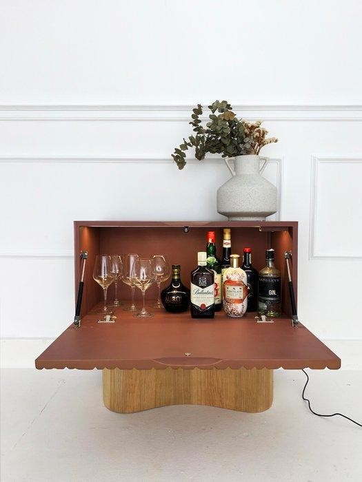 Armoire à liqueurs - Hêtre - SPARKLI, Antiek en Kunst, Kunst | Designobjecten