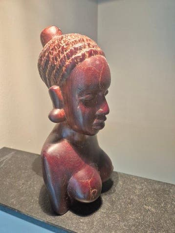 Handgesneden buste uit Namibië - nyanga - Namibië (Zonder
