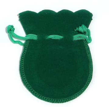 5x zakje velours Groen 9x12cm (Velours  Fluweel), Ophalen of Verzenden, Nieuw, Cadeauzakje