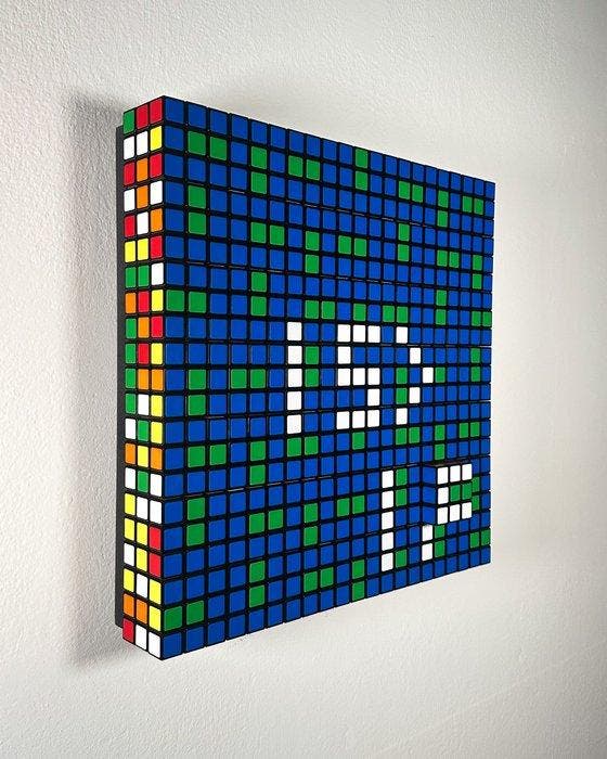 Giovanni Contardi - Rubiks Cube Mosaic IS > IF, Antiquités & Art, Art | Objets design