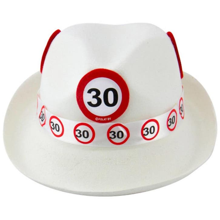 Hoed 30 Jaar Verkeersbord, Hobby & Loisirs créatifs, Articles de fête, Envoi
