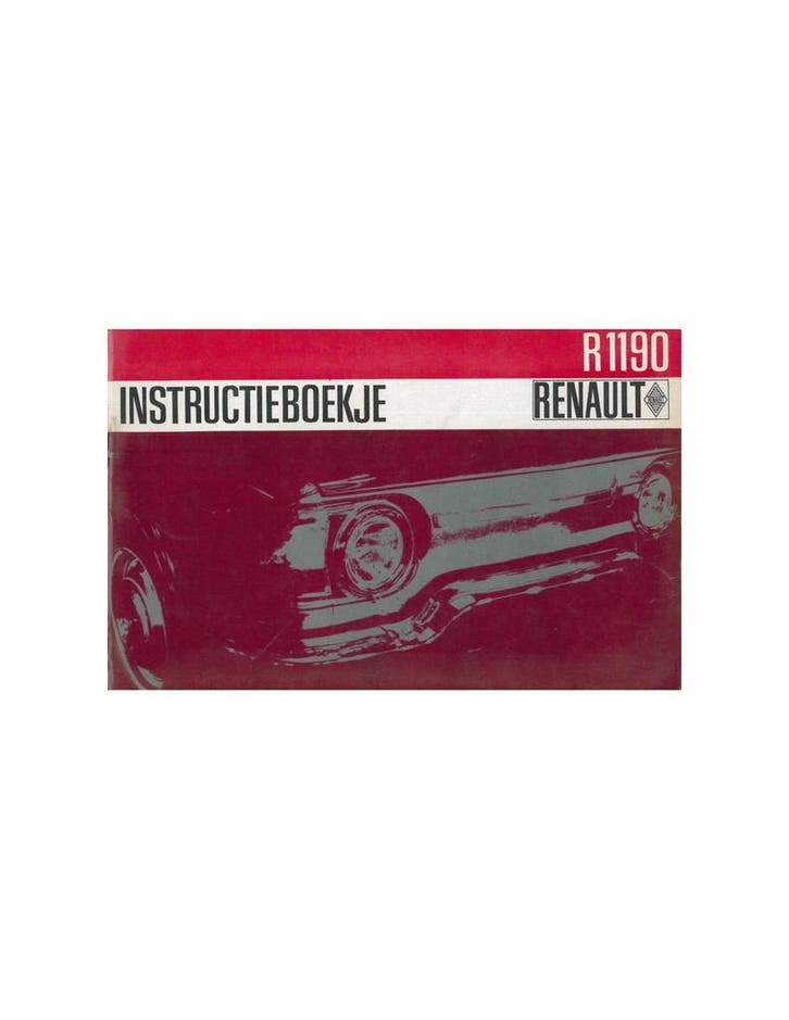 1965 RENAULT 10 MAJOR INSTRUCTIEBOEKJE NEDERLANDS, Auto diversen, Handleidingen en Instructieboekjes