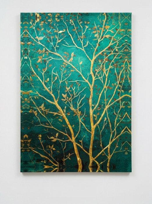 Miss Evoke - Forest Scene - Hand-painted details, Antiek en Kunst, Kunst | Designobjecten