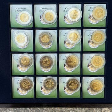 Poland / Ukraine. Medal Football 2012 (16 Coins) (Zonder