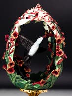 Œuf Fabergé - Œuf de colibri impérial avec support plaqué or, Antiquités & Art